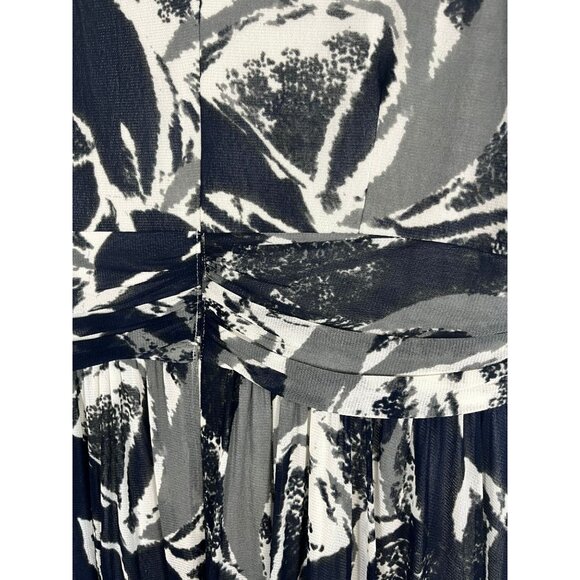 Coldwater Creek Tank Dress 10 Gray Ruched Empire Waist Fit Flare Work Wear Chic - Picture 11 of 12